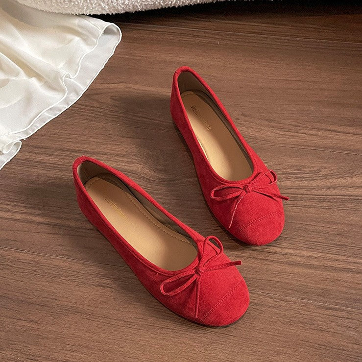 Damen Ballerinas mit verspielt eleganter Schleifenverzierung Drune