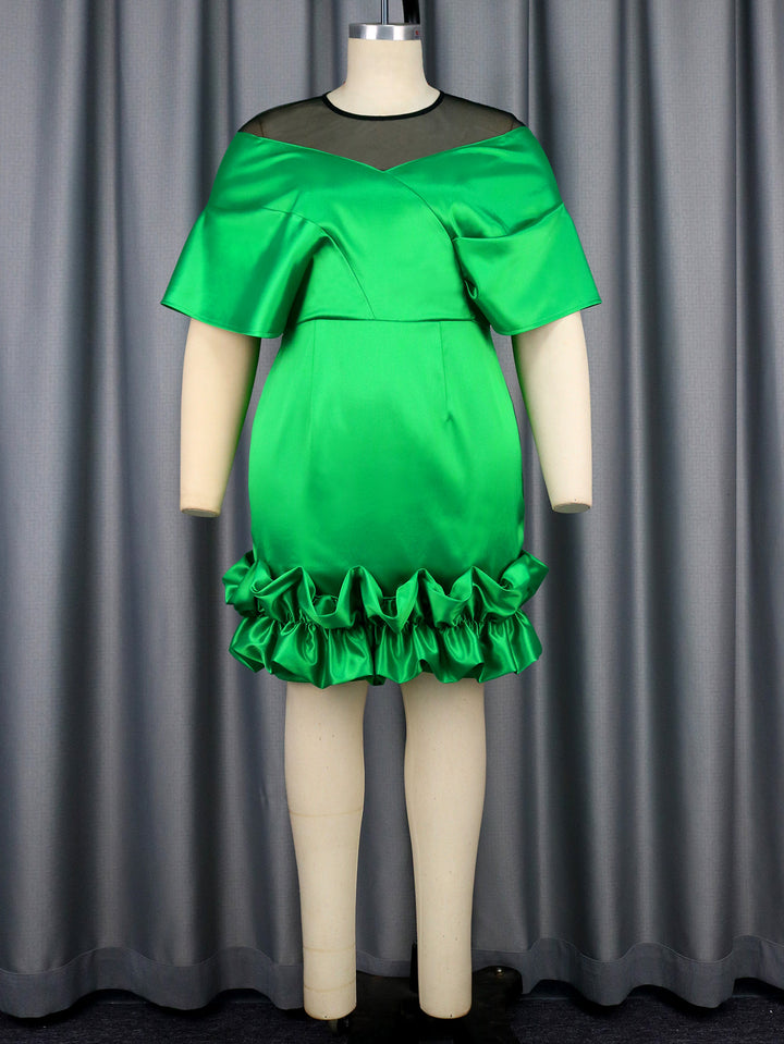 Damen Abendkleid mit voluminösen Rüschensäumen Drune