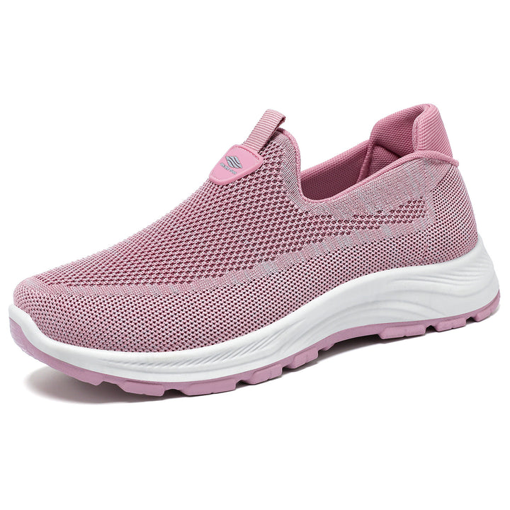 Damen nan nahtloser Strick-Comfort Slip-On Sneaker mit elastischem Einstieg und stoßdämpfender EVA-Zwischensohle Drune