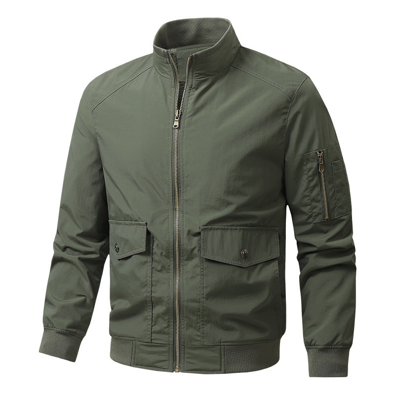 Herren Sportliche Jacke mit hohen Kragen und praktischen Taschen Drune