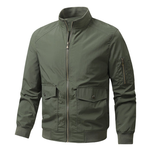 Herren Sportliche Jacke mit hohen Kragen und praktischen Taschen Drune