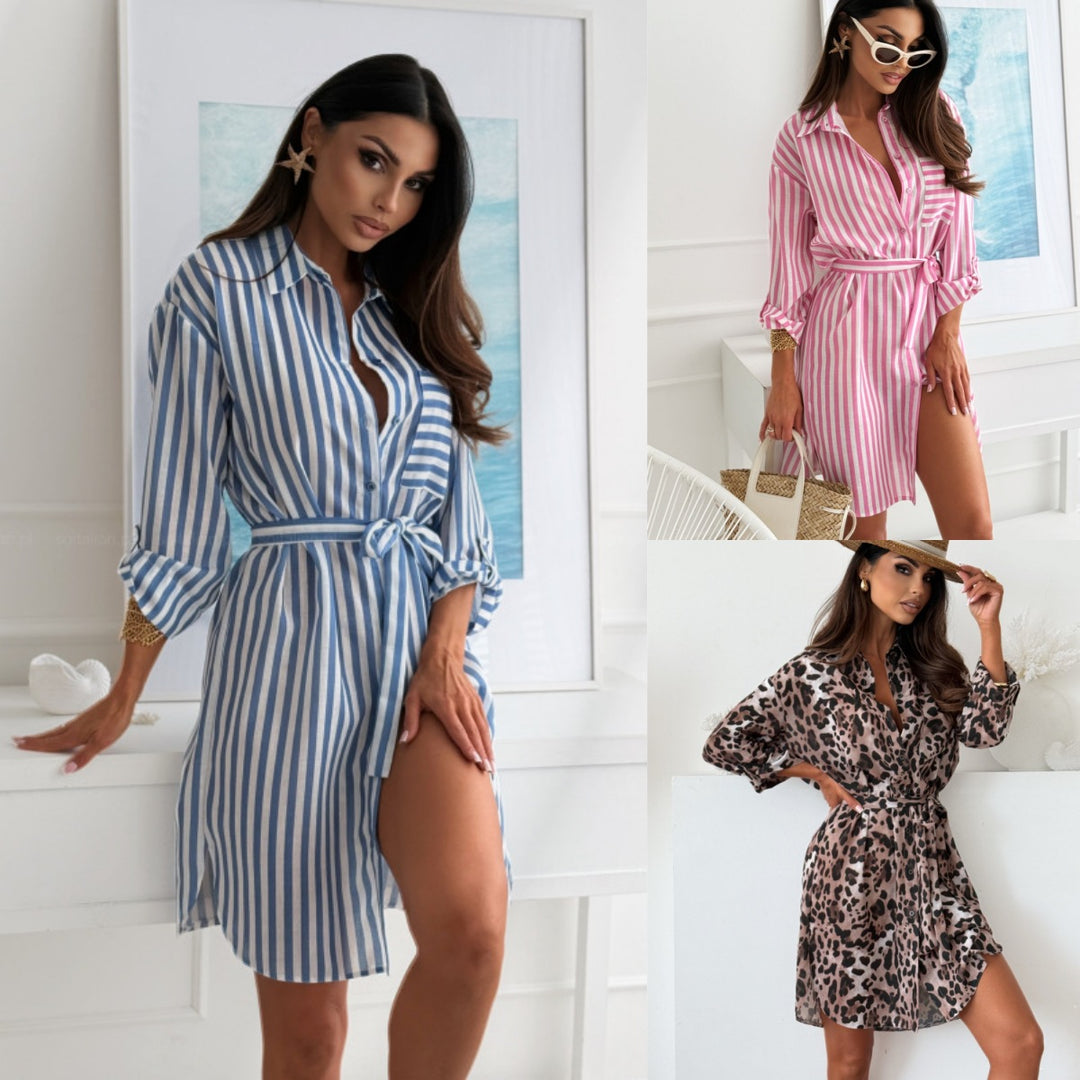 Damen Sommerliches Cocktailkleid im Leo-Print Drune