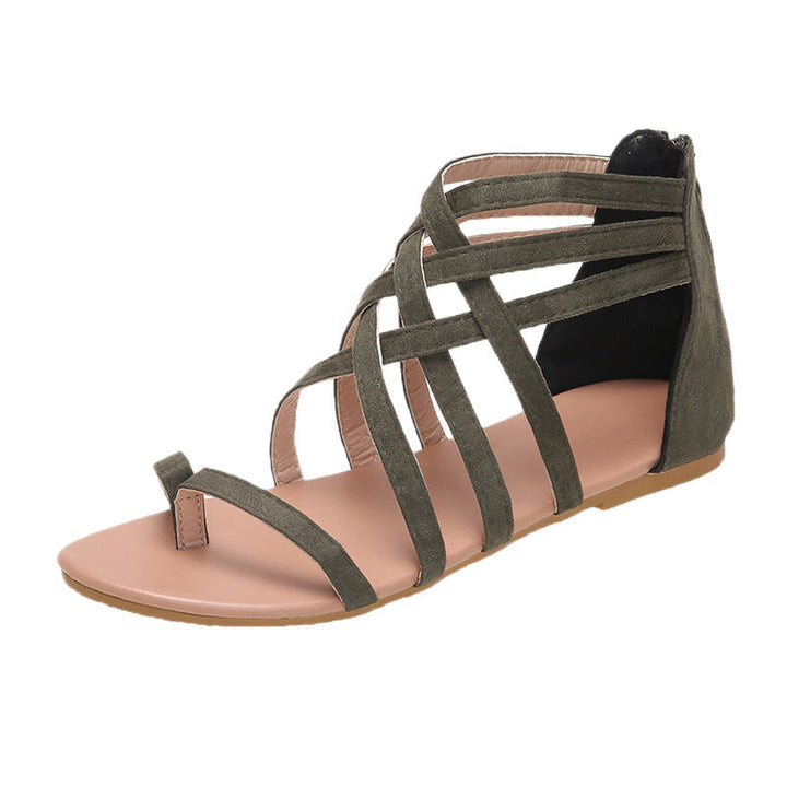 Damen Sommerliche Zehentrenner Sandalen mit floralem Design Drune