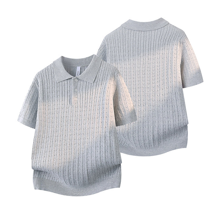 Damen Kurzarm Poloshirt mit Struktur Drune