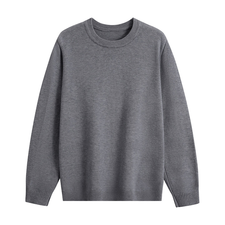Unisex Oversize Rundhals-Pullover aus schwerer Baumwollmischung mit gerippten Bündchen Drune