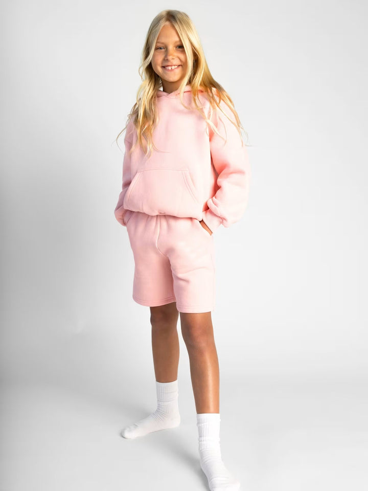 Damen Sportliches Kurzarm-Set mit Kapuze und bequemen Shorts Drune
