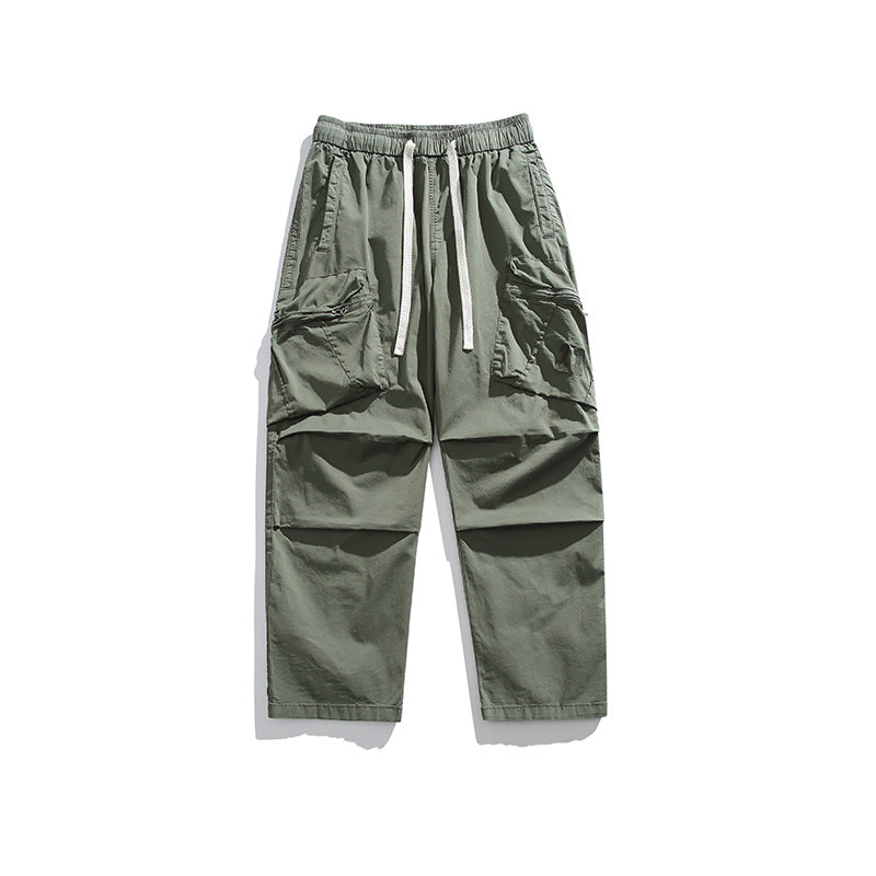 Herren Locker geschnittene Cargo-Hose mit elastischem Tunnelzugbund, Kordelzug und großen Utility-Taschen Drune