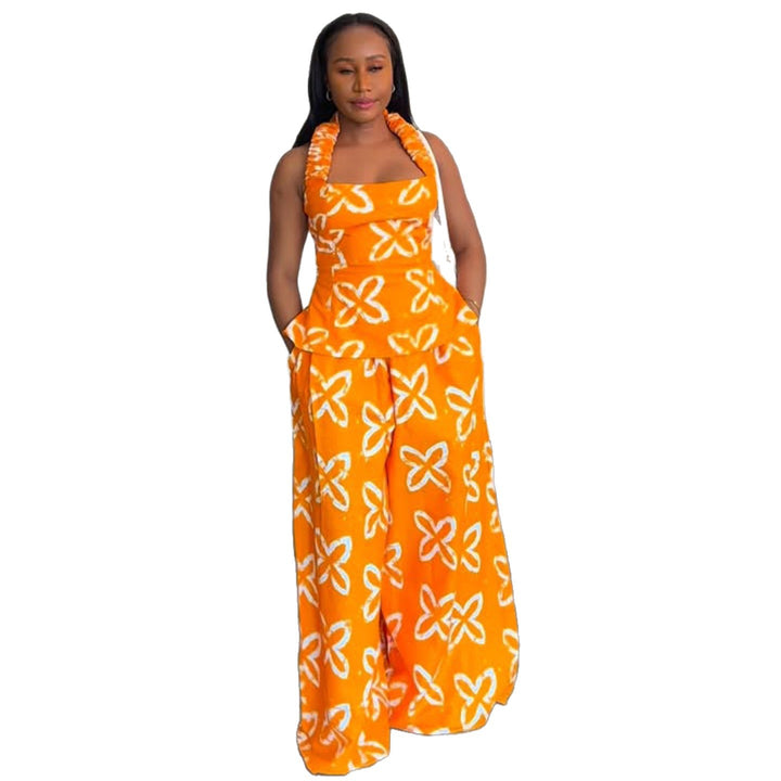 Damen Maxikleid mit breitem Trager und praktischen Seitentaschen Drune