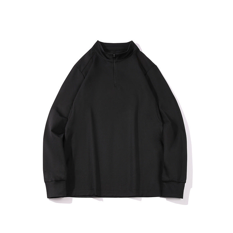 Herren Oversize-Halbzip-Sweatshirt mit Stehkragen, Raglanärmeln und seitlichen Eingrifftaschen Drune