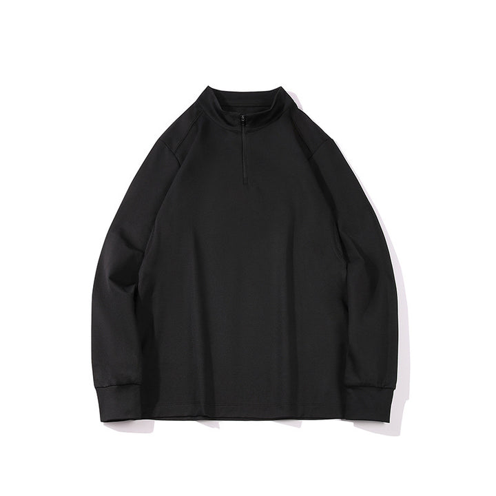 Herren Oversize-Halbzip-Sweatshirt mit Stehkragen, Raglanärmeln und seitlichen Eingrifftaschen Drune