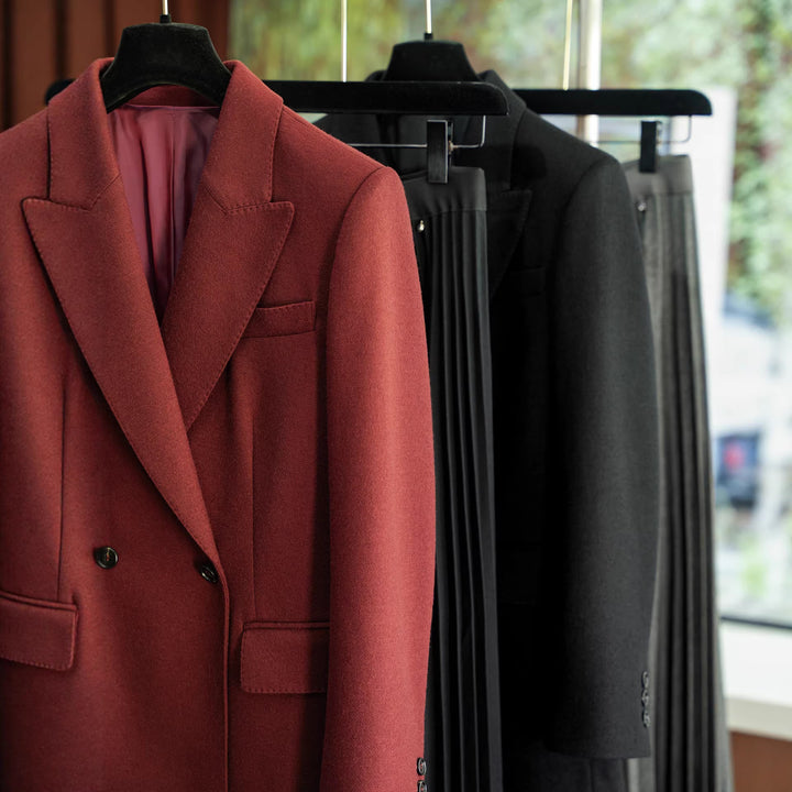 Damen Designer Doppeltbreasted Blazer Drune