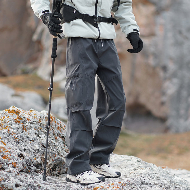 Herren Robuste wasserabweisende Trekkinghose mit Cargo-Taschen Drune
