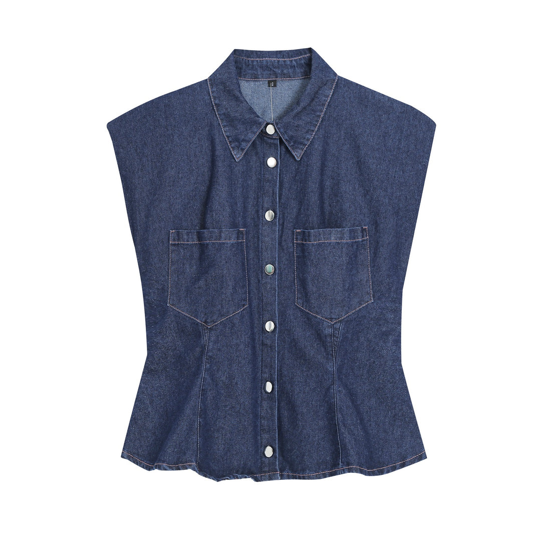 Damen Weite High‑Waist Jeanshose mit markanter Seitennaht und abgerundeten Eingrifftaschen Drune