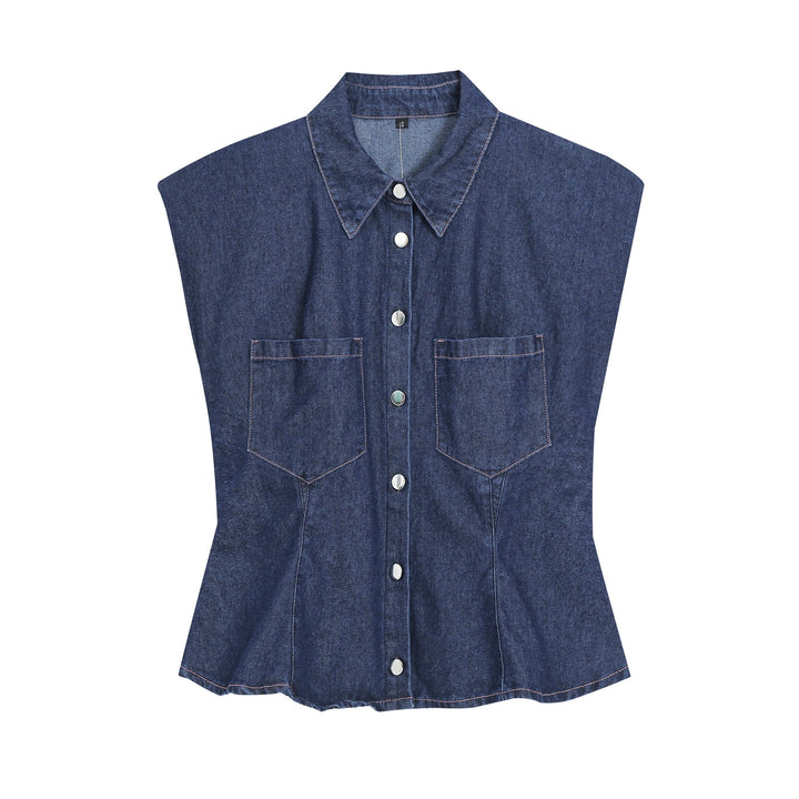 Damen Weite High‑Waist Jeanshose mit markanter Seitennaht und abgerundeten Eingrifftaschen Drune