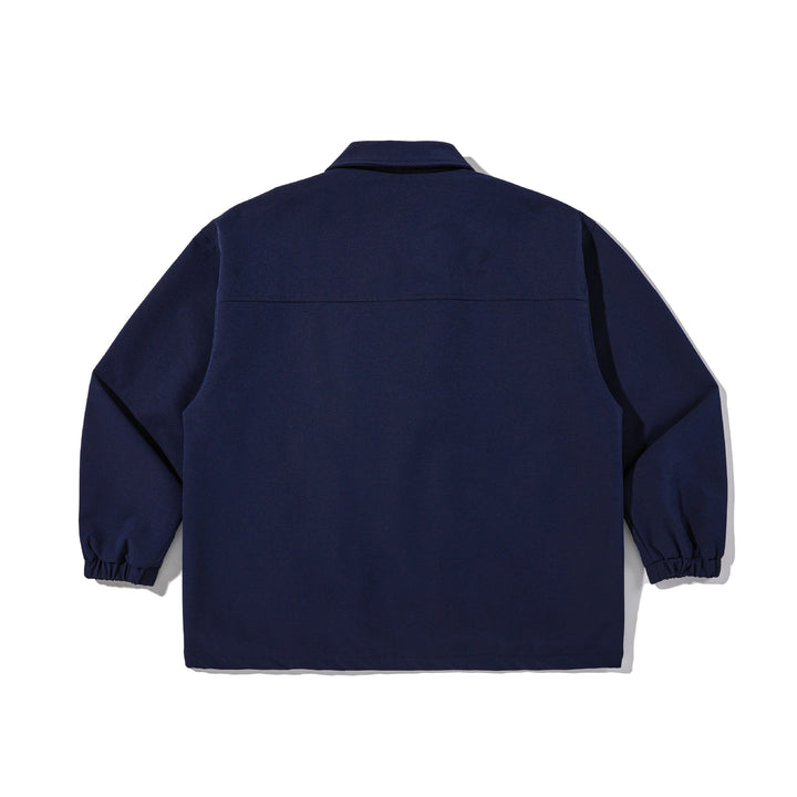 Herren Robuste Canvas-Utility-Jacke mit Druckknopffront und elastischen Bündchen Drune