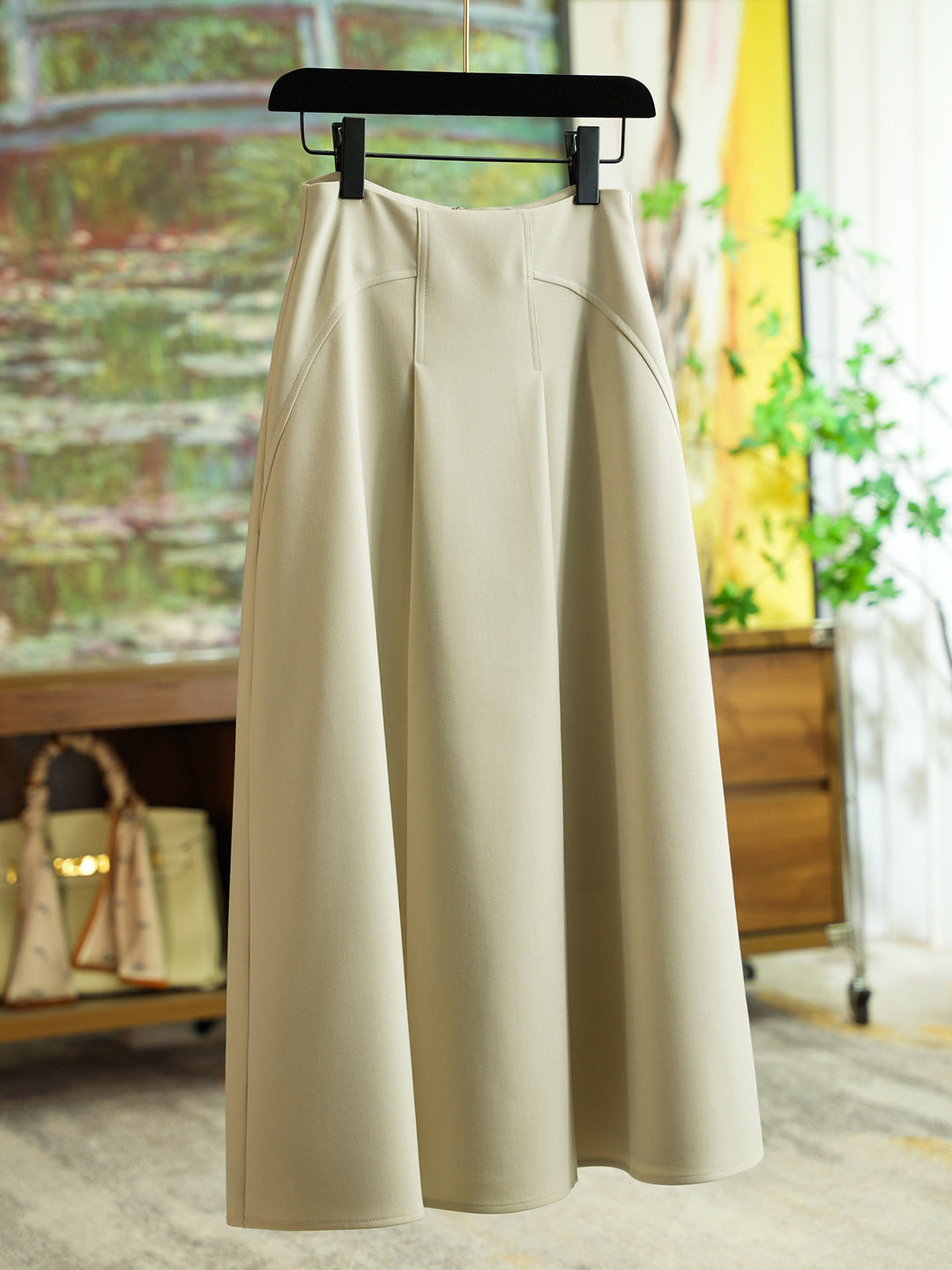 Damen Eleganter, weit geschnittener Maxirock Drune