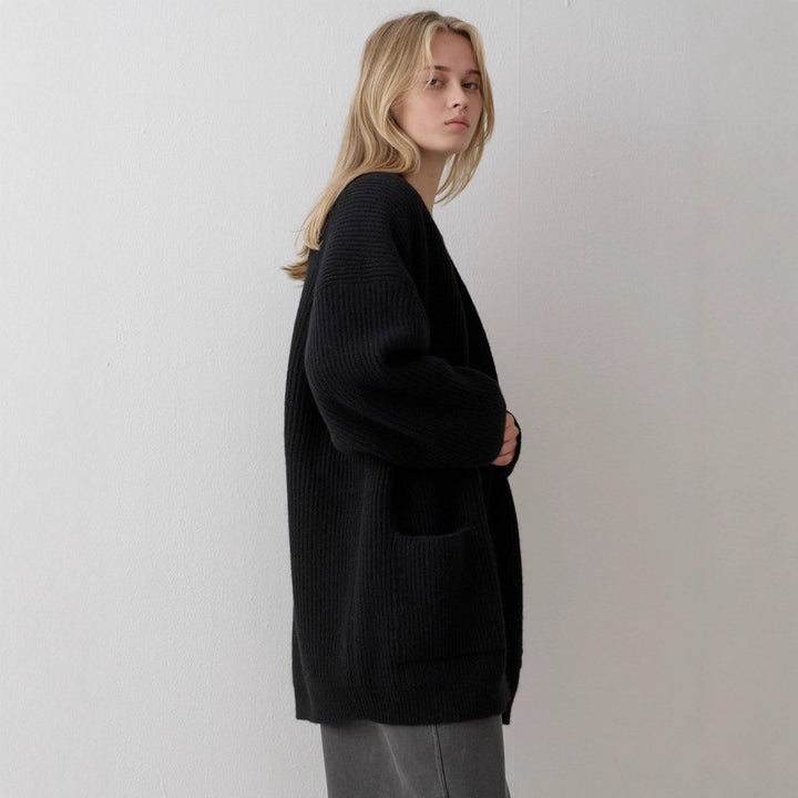 Damen Grobstrickcardigan mit übergroßen Ärmeln Drune