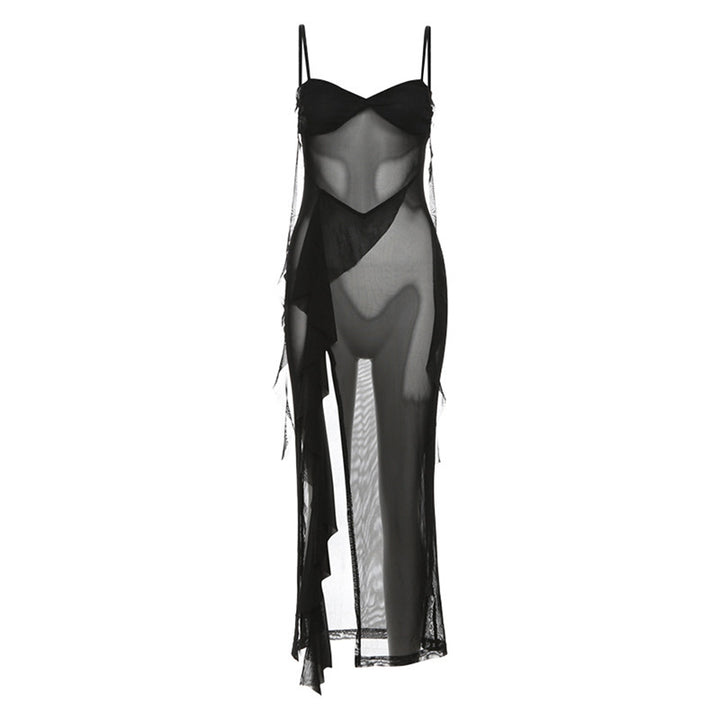 Damen Transparentes Strandkleid mit raffinierten Cut-Out-Details Drune