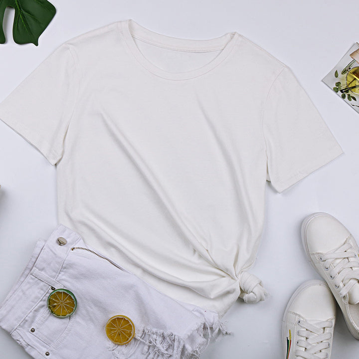 Damen Basic T-Shirt mit lässigem Schnitt und hochwertiger Baumwollqualität Drune