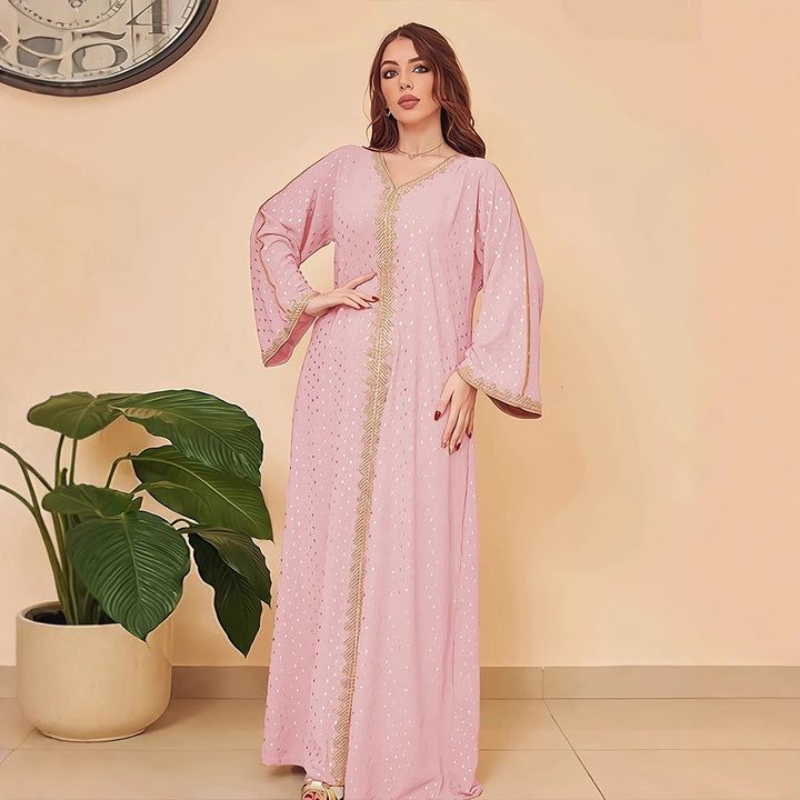 Damen Elegantes Kaftan Kleid Drune