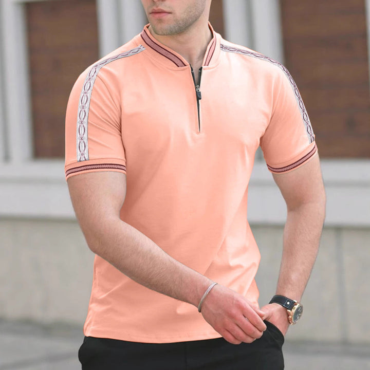 Herren Poloshirt mit hochwertigem Stehkragen und praktischem Reißverschluss Drune
