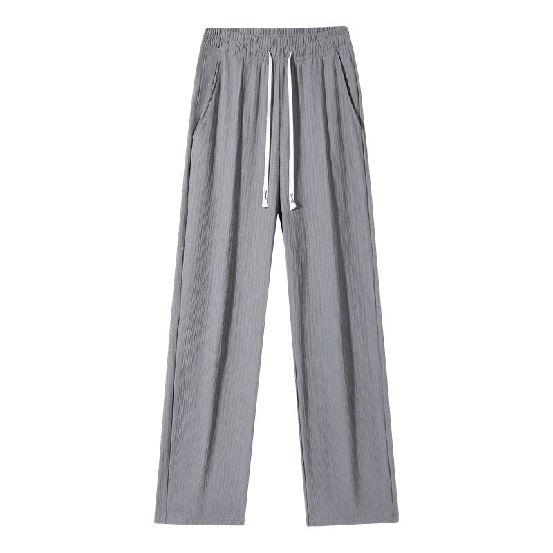 Damen weite Leinenoptik-Hose mit elastischem Bund, Tunnelzug & Seitentaschen Drune