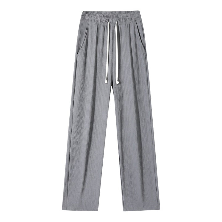 Damen weite Leinenoptik-Hose mit elastischem Bund, Tunnelzug & Seitentaschen Drune