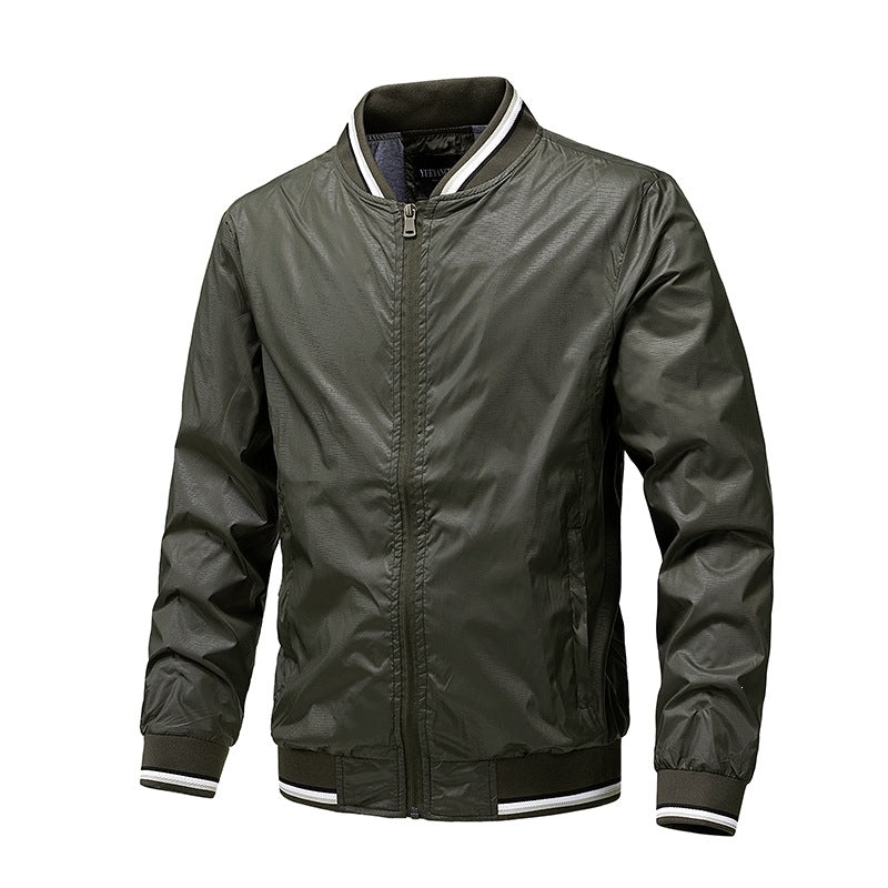 Herren Leichte wasserabweisende Kapuzen‑Windjacke mit Thermofutter & Brusttasche Drune