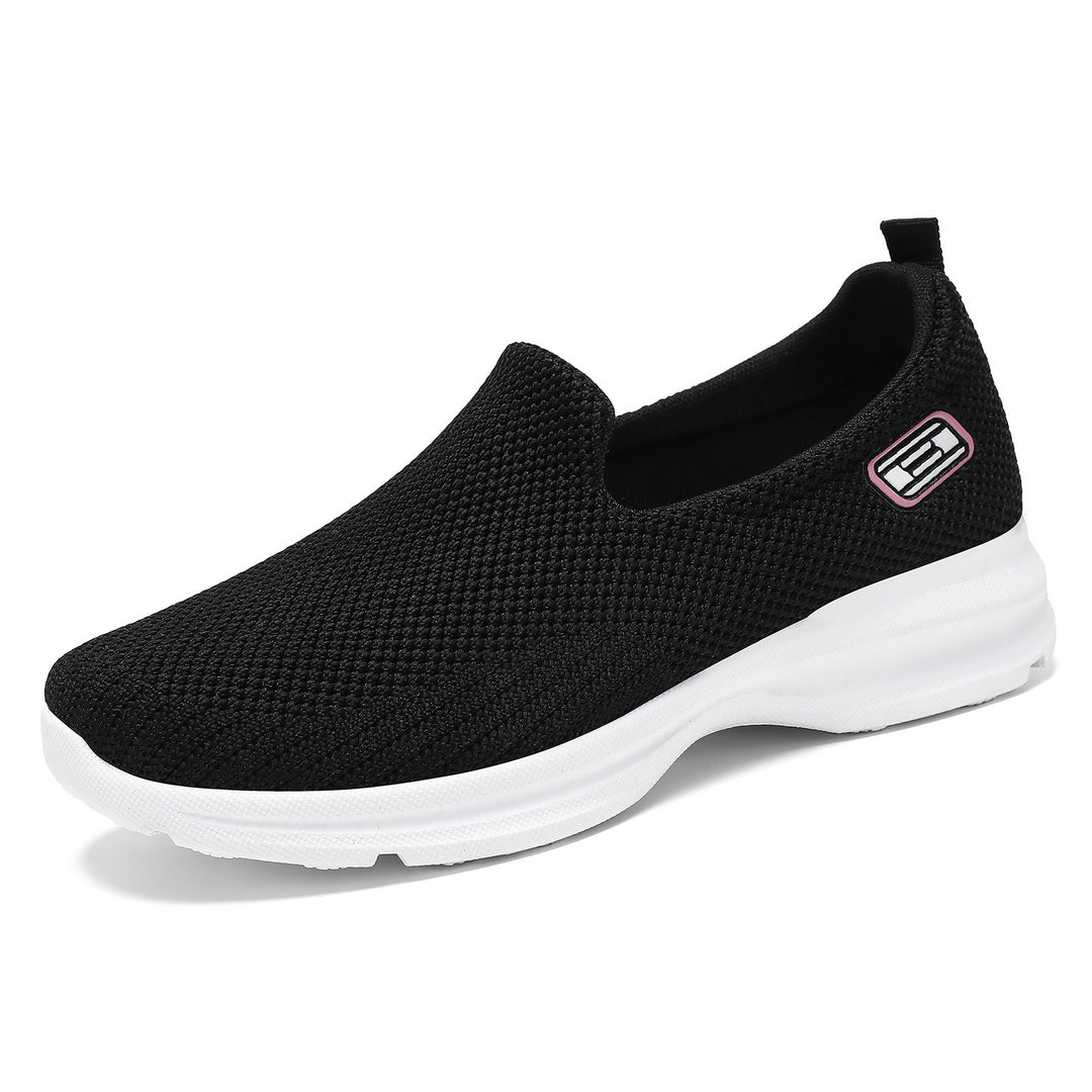 Damen nan nahtloser Strick-Slip-On Walking-Sneaker mit ergonomischer Memory-Fußbett-Einlage Drune