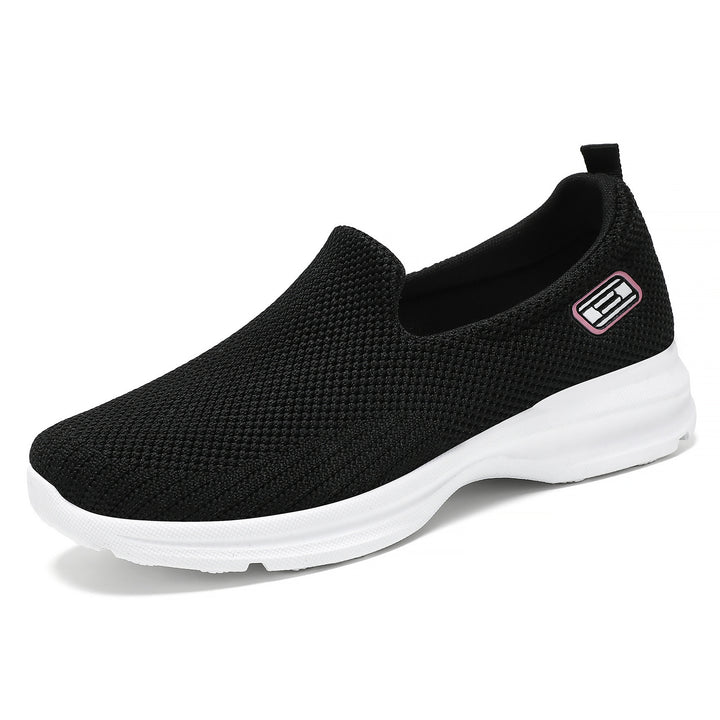 Damen nan nahtloser Strick-Slip-On Walking-Sneaker mit ergonomischer Memory-Fußbett-Einlage Drune