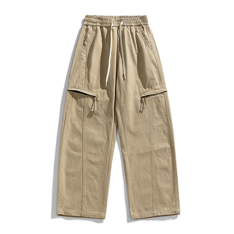 Herren Weite Cargo-Jogginghose im Baggy‑Schnitt mit Kordelbund & Mehrfachtaschen Drune