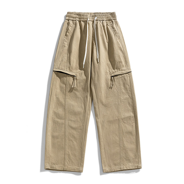 Herren Weite Cargo-Jogginghose im Baggy‑Schnitt mit Kordelbund & Mehrfachtaschen Drune