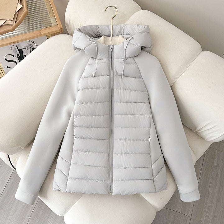 Damen nan leichte Hybrid-Steppjacke mit mattierter Front, elastischen Ärmelpaneelen und wärmender Thermofüllung Drune