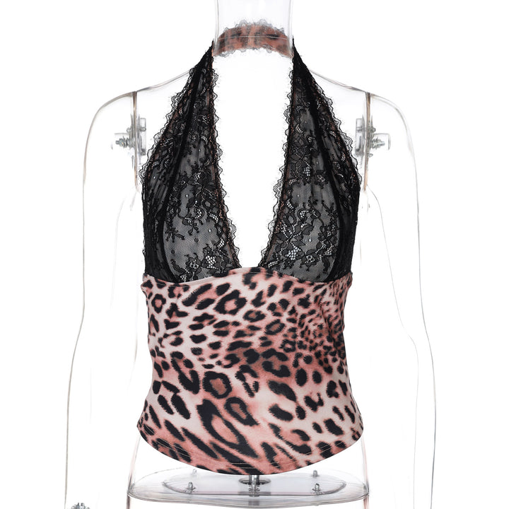 Damen Spitzen Top Drune