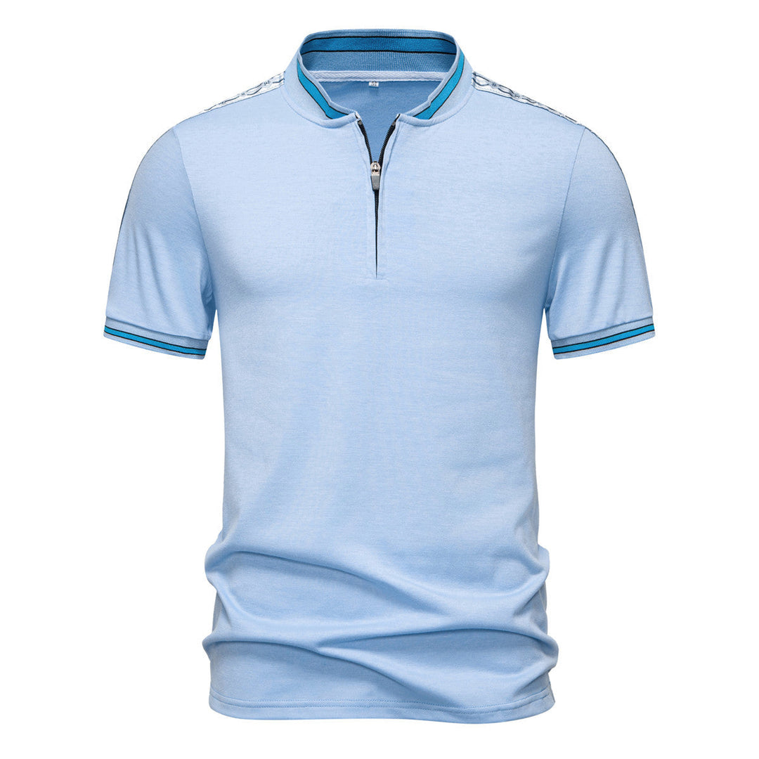 Herren Poloshirt mit hochwertigem Stehkragen und praktischem Reißverschluss Drune