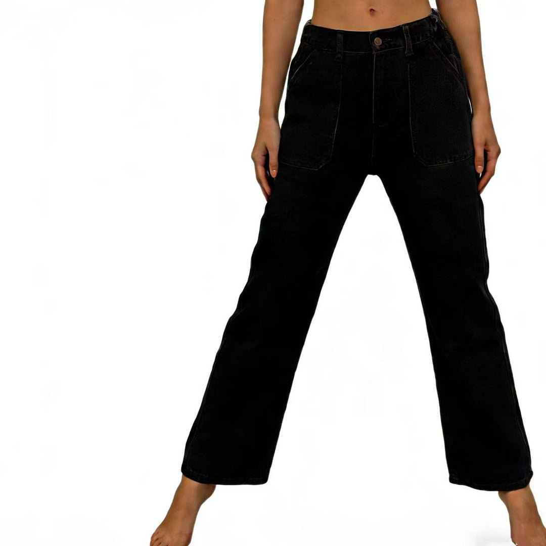 Damen High-Waist Jeans im Vintage-Stil Drune