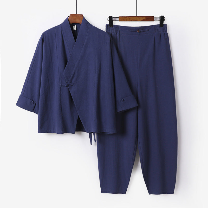 Herren Kimono-Jacken- und Haremshosen-Set Drune