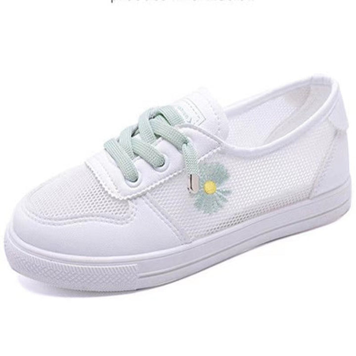 Damen lässige Sneaker mit buntem Blumenmotiv Drune