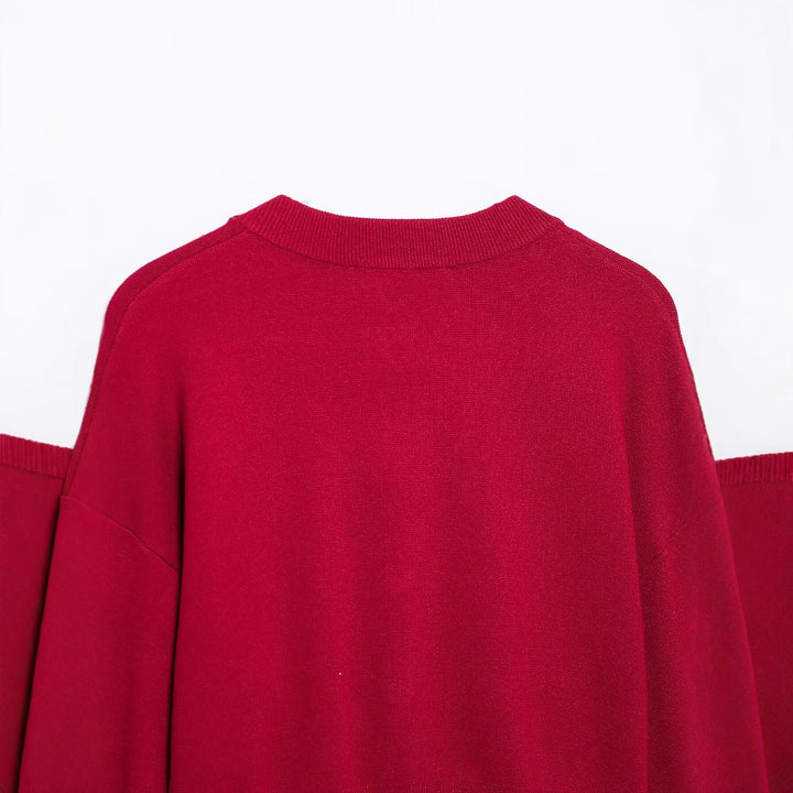 Damen Gemütlicher Kurzer Cardigan mit Herzknöpfen Drune