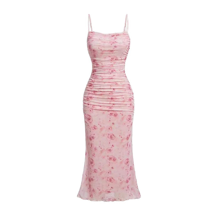 Damen Maxikleid mit raffinierten Rüschendetails Drune