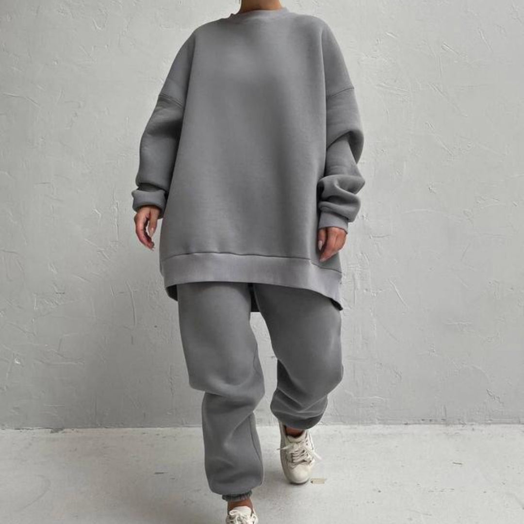 Damen gemütliches Oversized Sweatanzug-Set Drune