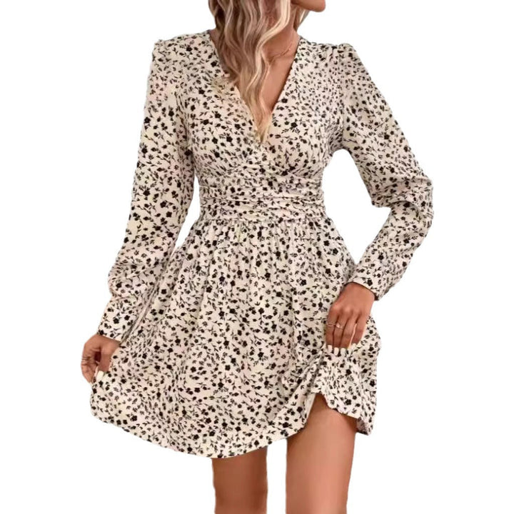 Damen Kurzarm Kleid Drune