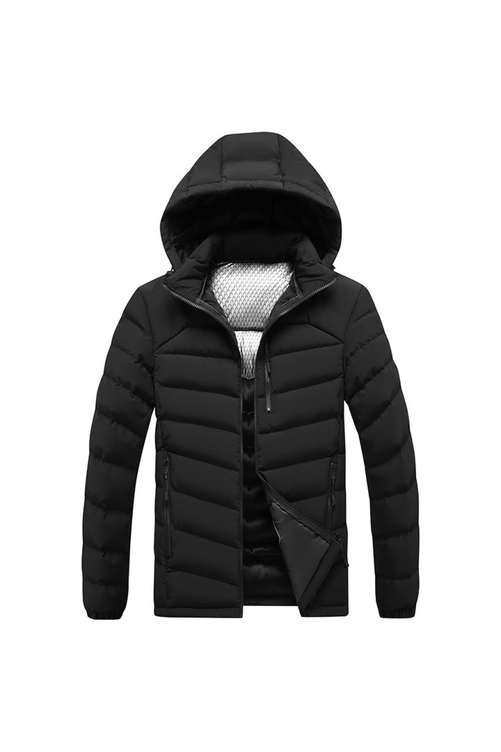 Herren Steppjacke mit Thermoisolierung, Kapuze und reflektierendem Innenfutter Drune