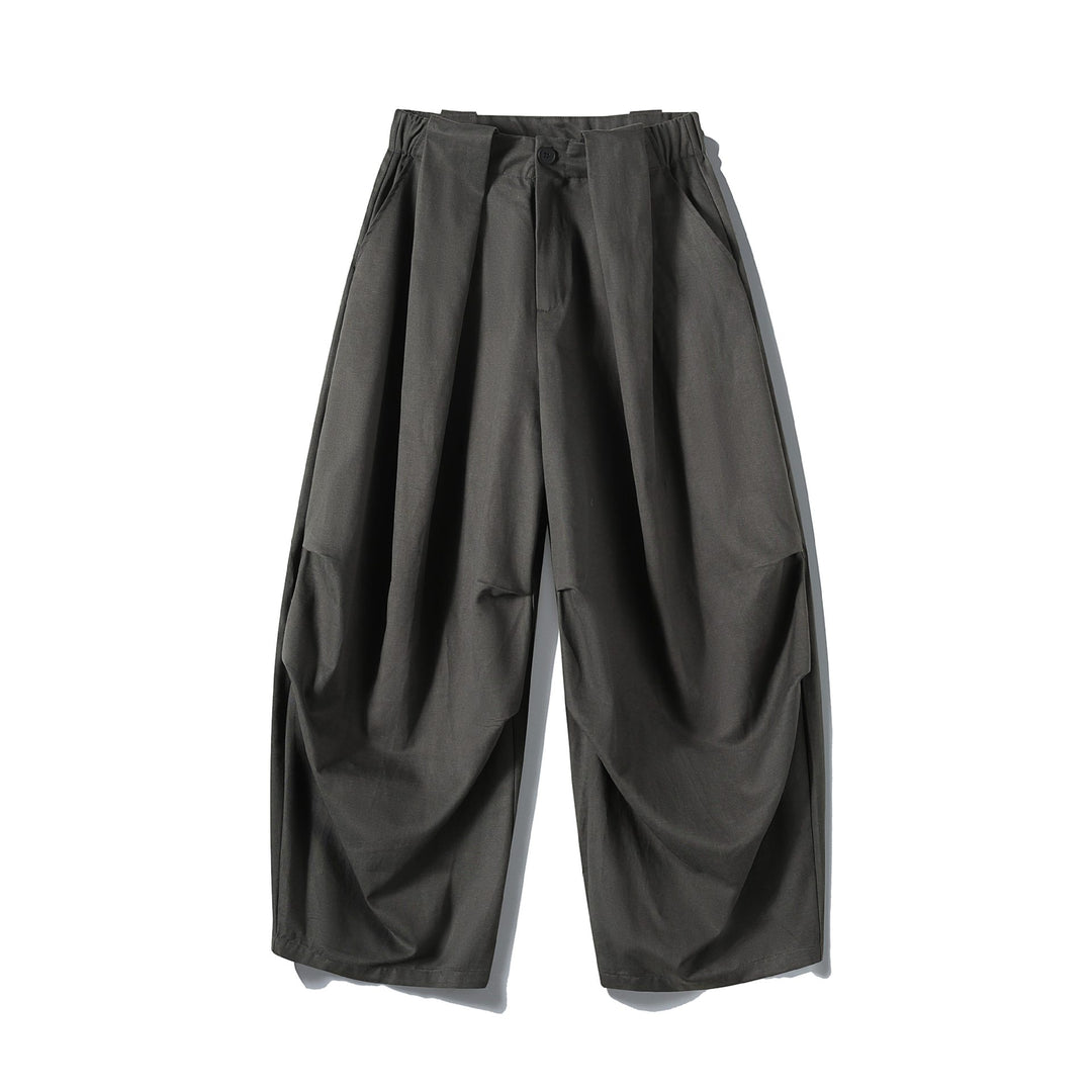 Damen Weite Culotte-Hose mit hohem Bund, Plissee-Detail und Utility-Panel Drune