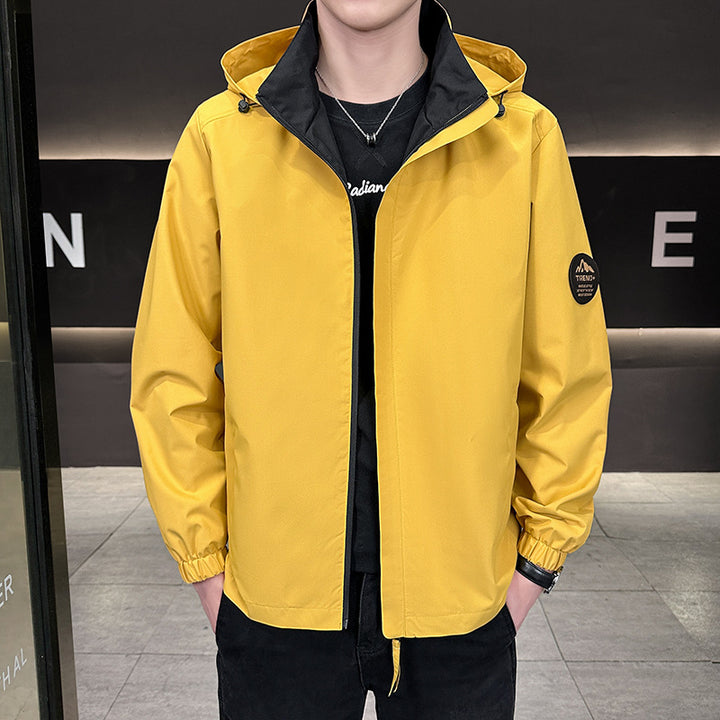 Herren Leichte Übergangsjacke mit verstellbarer Kapuze Drune