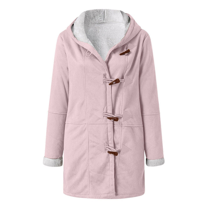 Damen Teddygefütterter Dufflecoat mit Kapuze, Kunstfell-Innenfutter und Knebelverschlüssen Drune