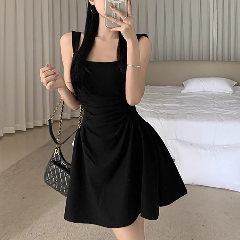 Damen elegantes Midi-Kleid mit maßgeschneiderter Silhouette und raffinierten Falten
