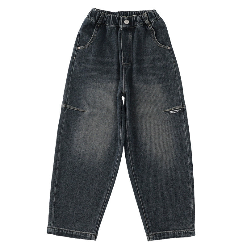 Unisex lässige Baggy-Jeans Drune