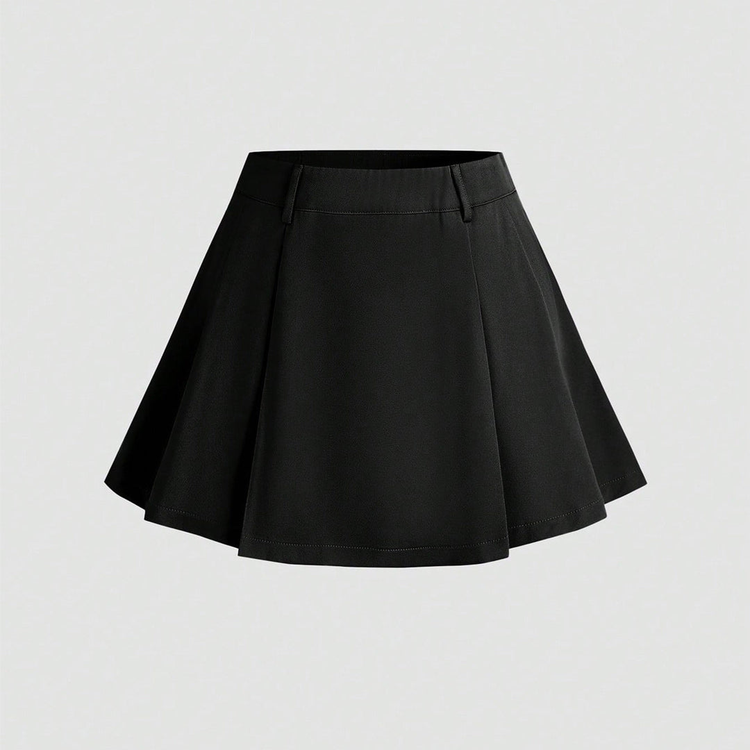 Damen Plissierter Minirock mit angedeutetem Bund Drune