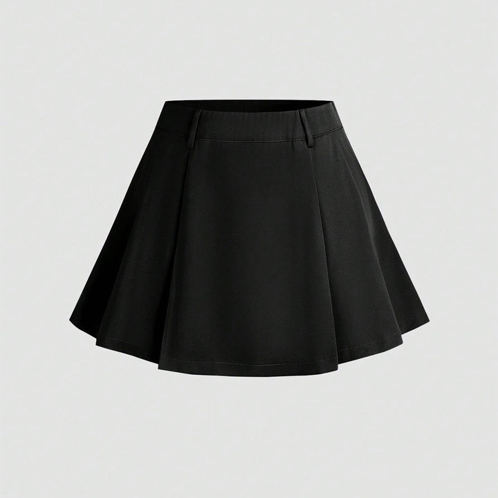 Damen Plissierter Minirock mit angedeutetem Bund Drune